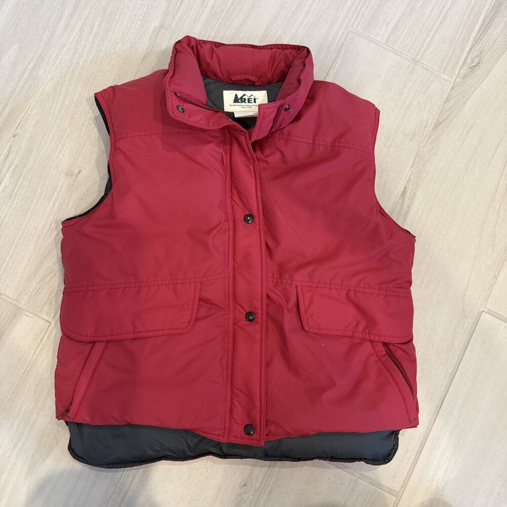 VTG REI Women's Goose Down Snap & Zip Front Puffer Vest - Size 14 / Large